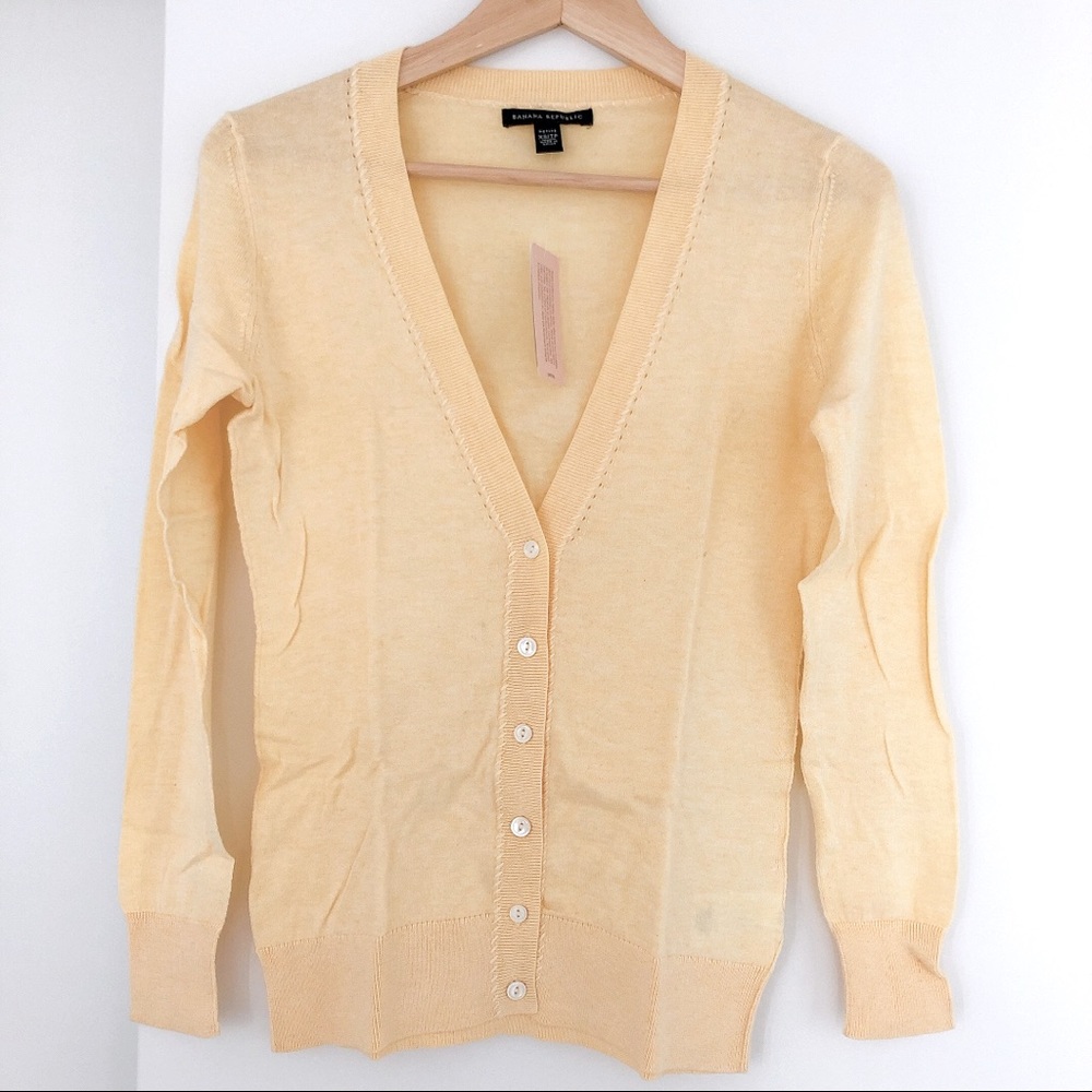 Banana Republic Pima Cotton/Wool Blend Cardigan